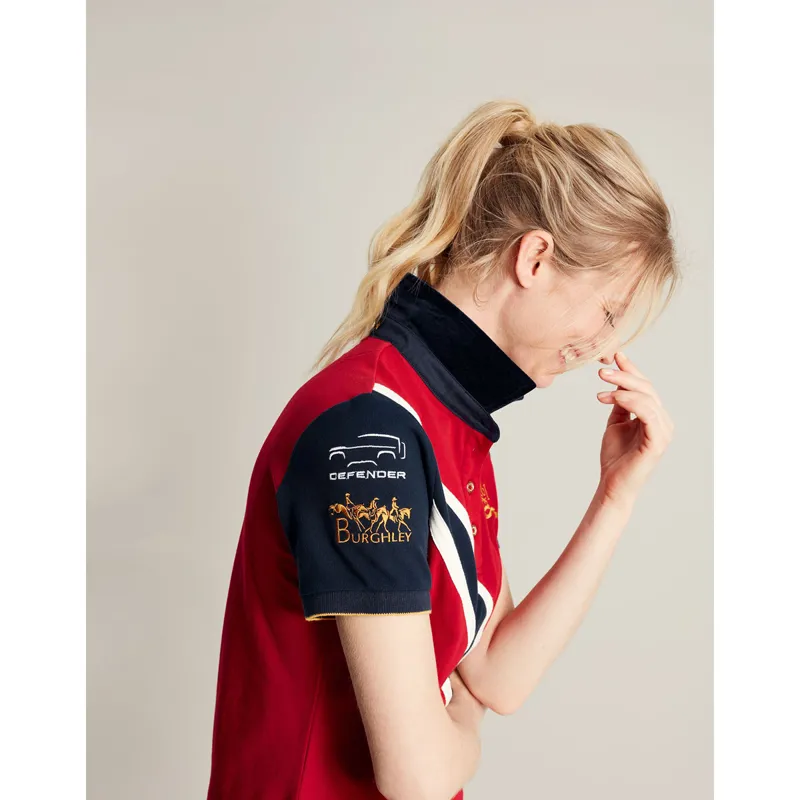 Joules Burghley Women's Polo Shirt - Dark Red-7